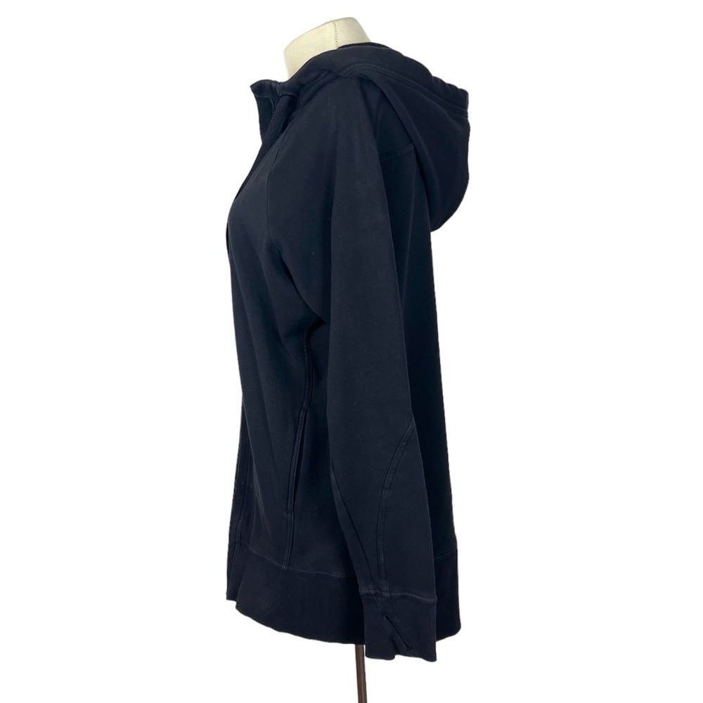 Athleta zip up hoodie jacket Longline Black size Small - Picture 2 of 8